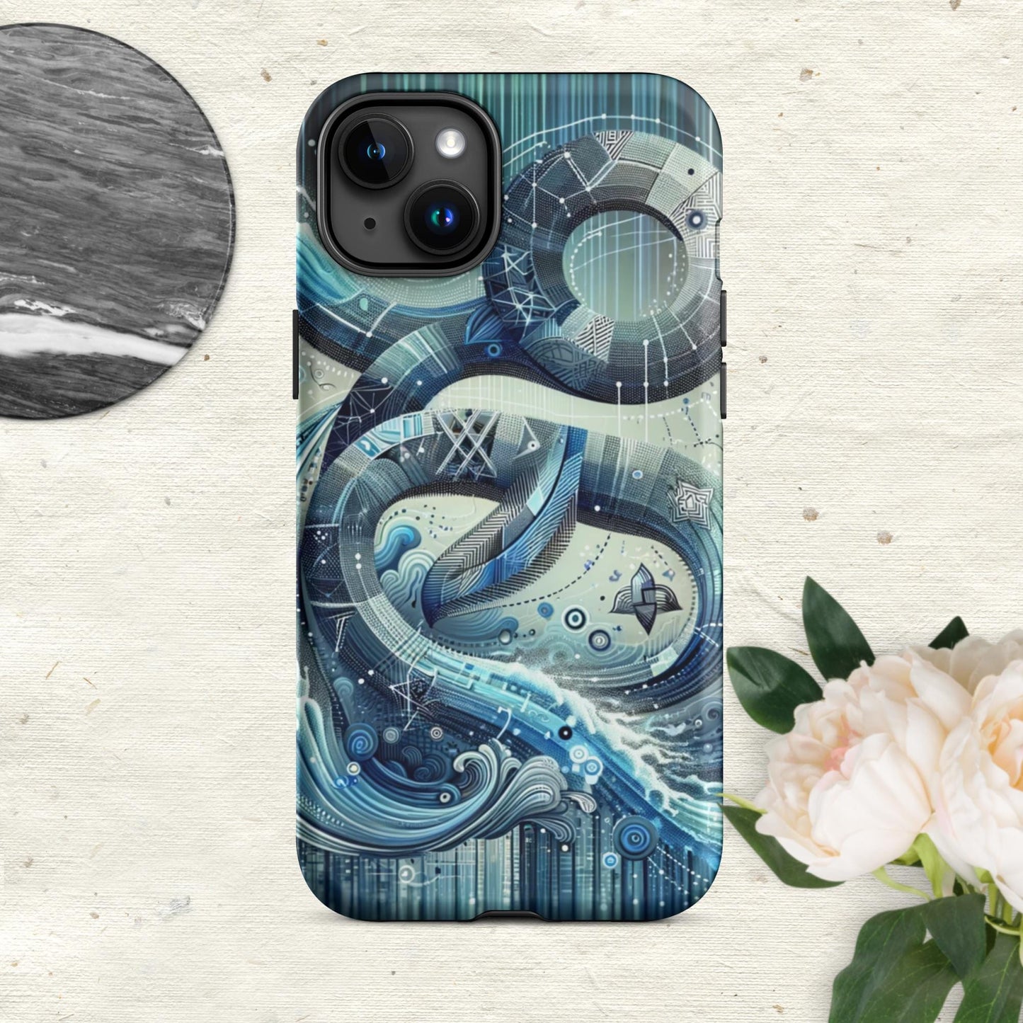 The Hologram Hook Up Matte / iPhone 15 Plus Aquarius Tough Case for iPhone®