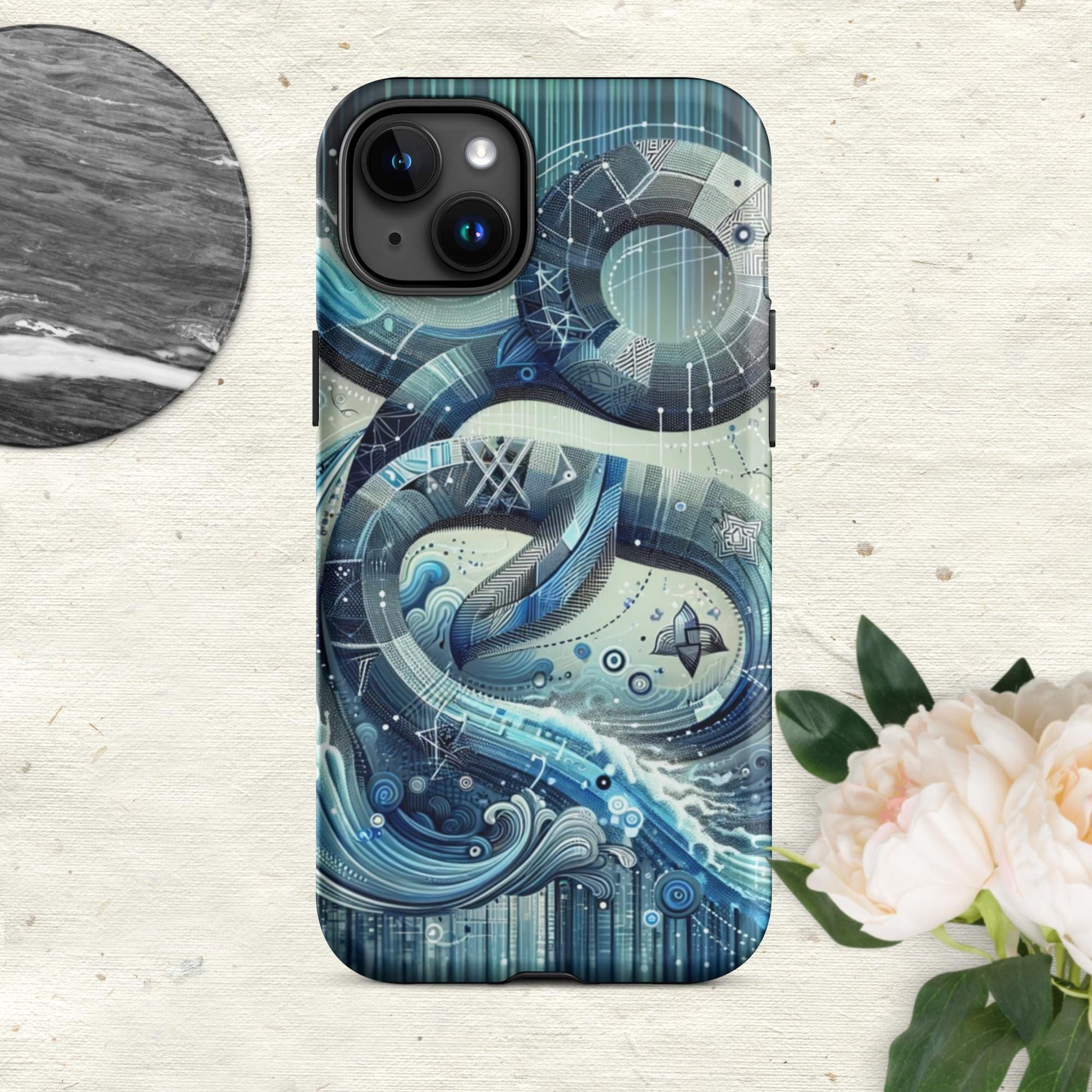 The Hologram Hook Up Matte / iPhone 15 Plus Aquarius Tough Case for iPhone®