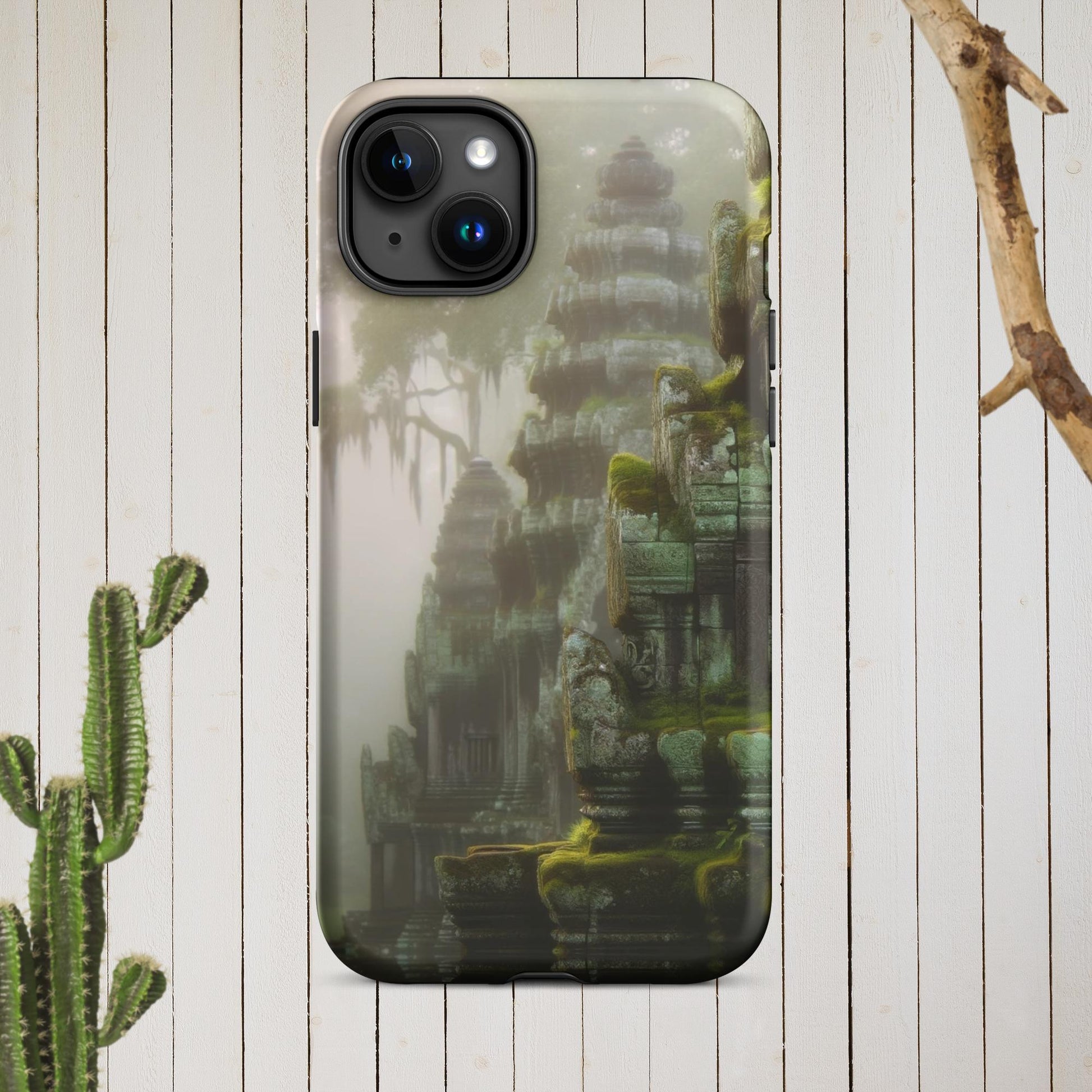 The Hologram Hook Up Matte / iPhone 15 Plus Cascading Temples Tough Case for iPhone®