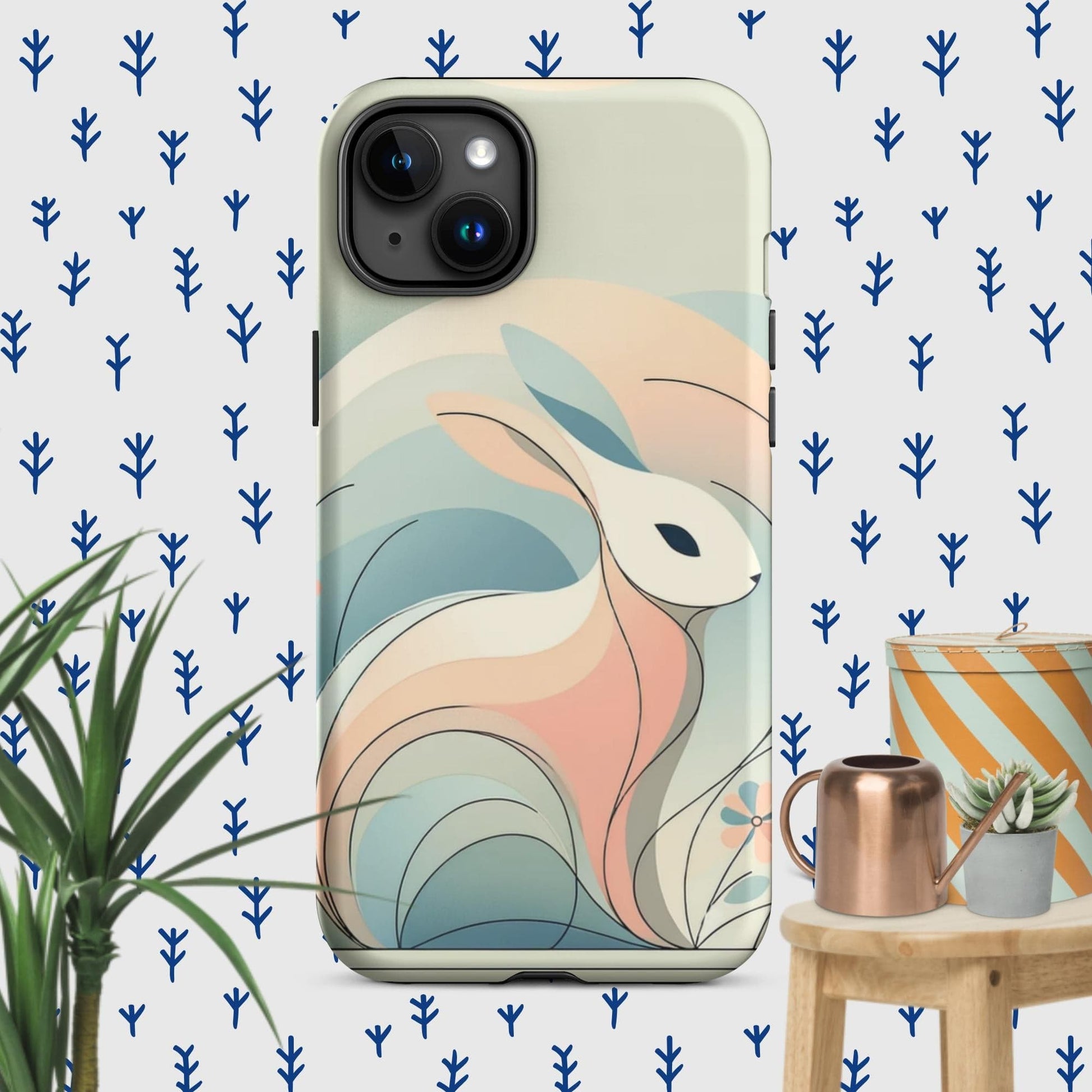The Hologram Hook Up Matte / iPhone 15 Plus Rabbit Icon Tough Case for iPhone®