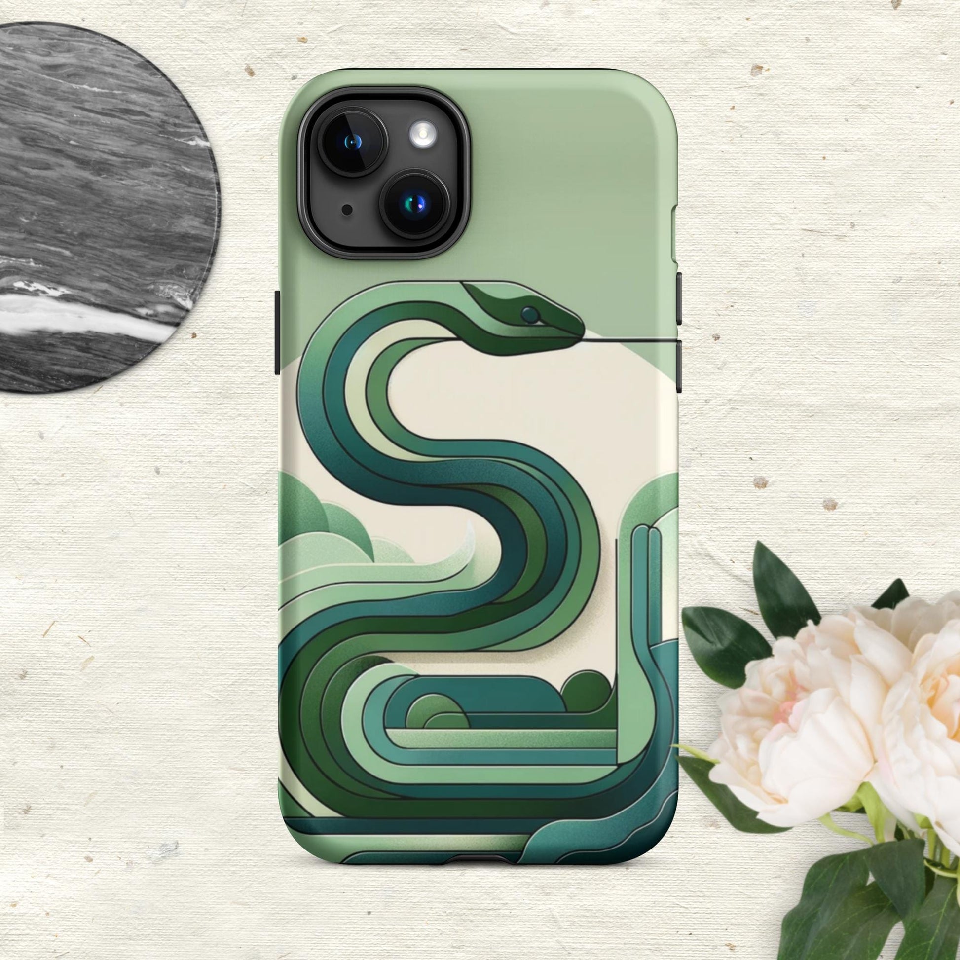 The Hologram Hook Up Matte / iPhone 15 Plus Snake Icon Tough Case for iPhone®