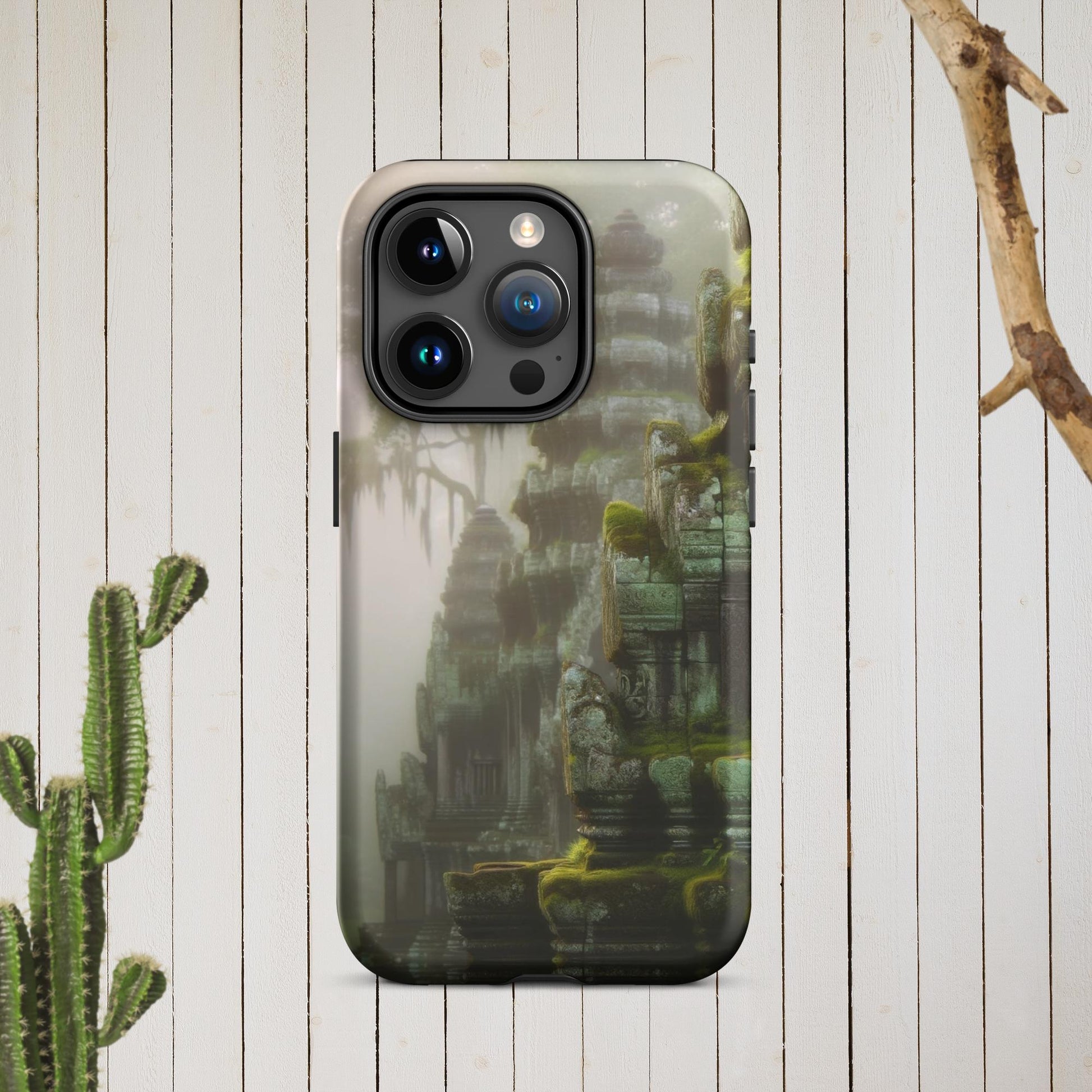 The Hologram Hook Up Matte / iPhone 15 Pro Cascading Temples Tough Case for iPhone®