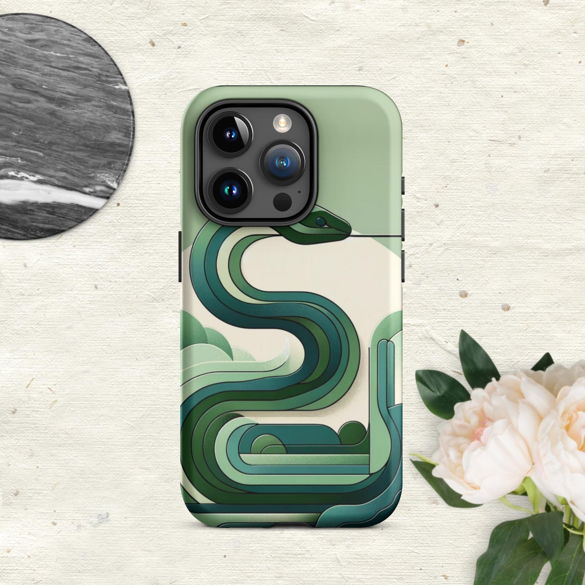 The Hologram Hook Up Matte / iPhone 15 Pro Snake Icon Tough Case for iPhone®