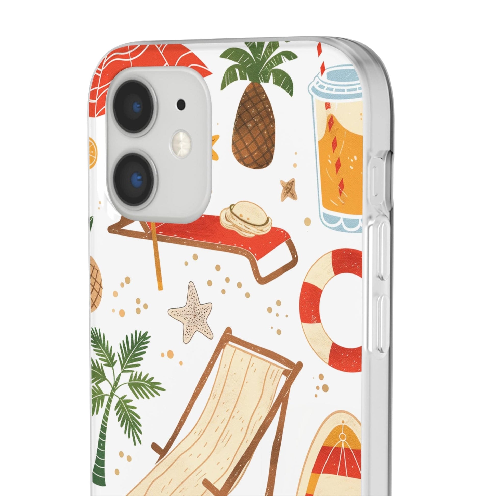 Printify Phone Case Clip Art Summer 4 Vibes Flexi Cases