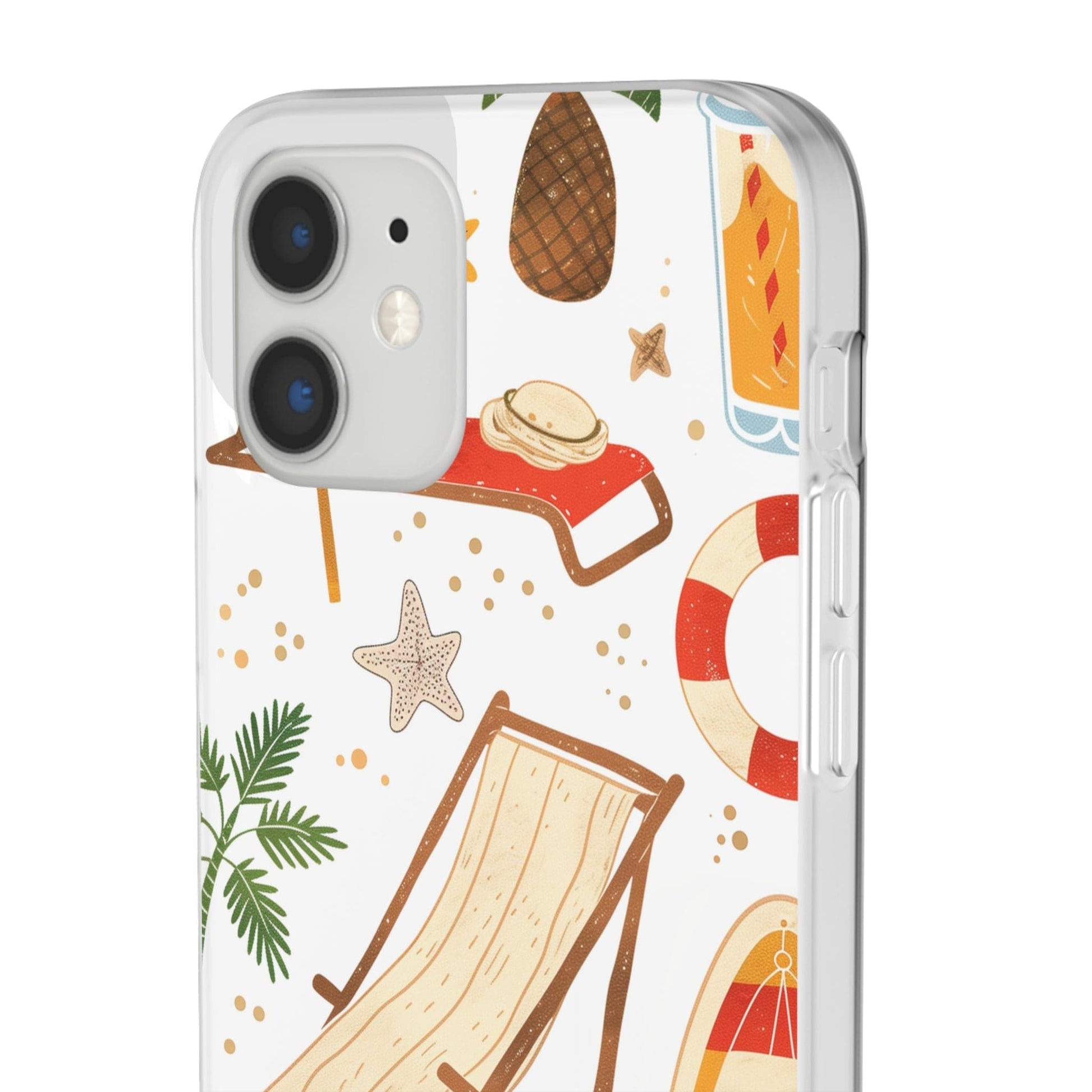 Printify Phone Case Clip Art Summer 4 Vibes Flexi Cases