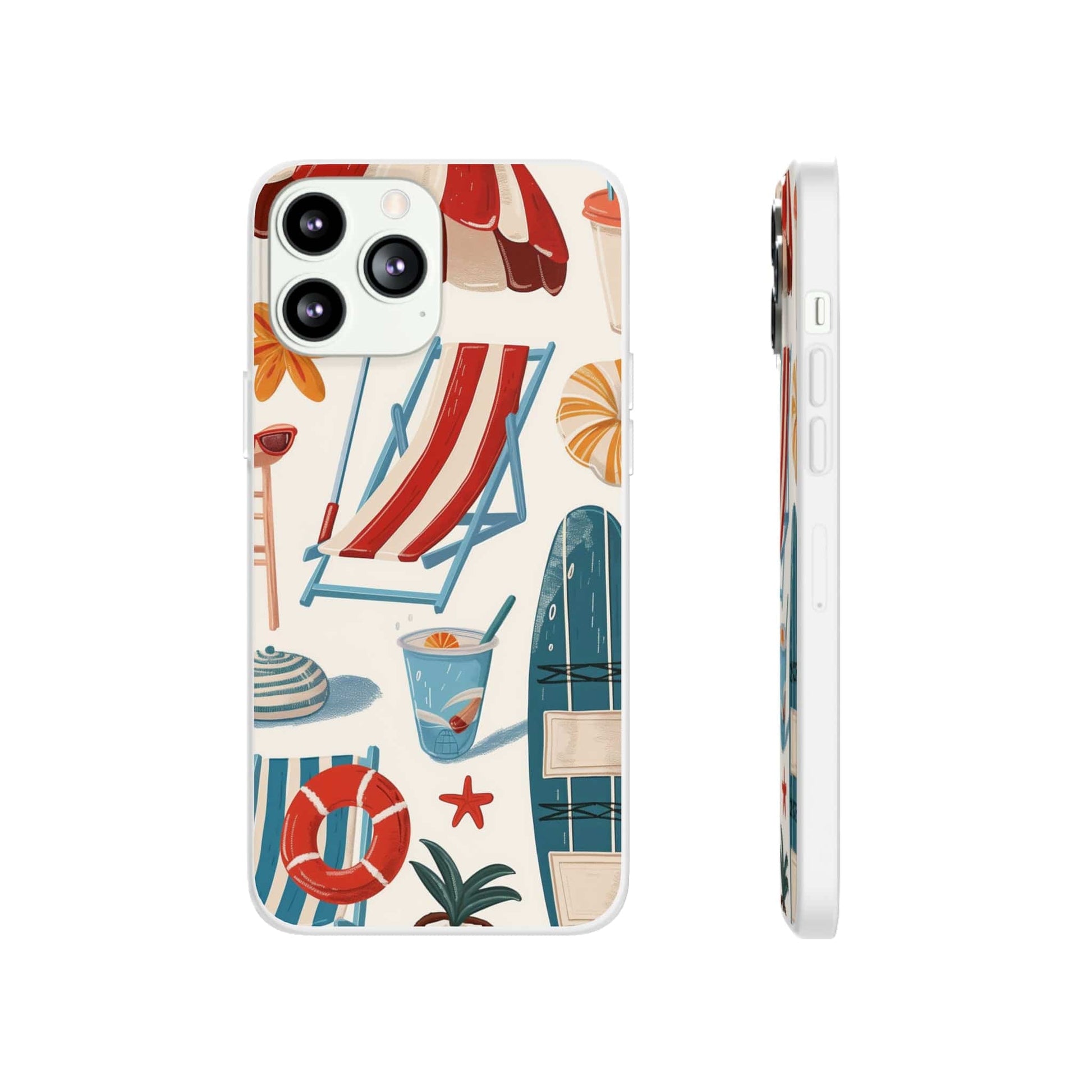 Printify Phone Case Clip Art Summer Vibes 2 Flexi Cases