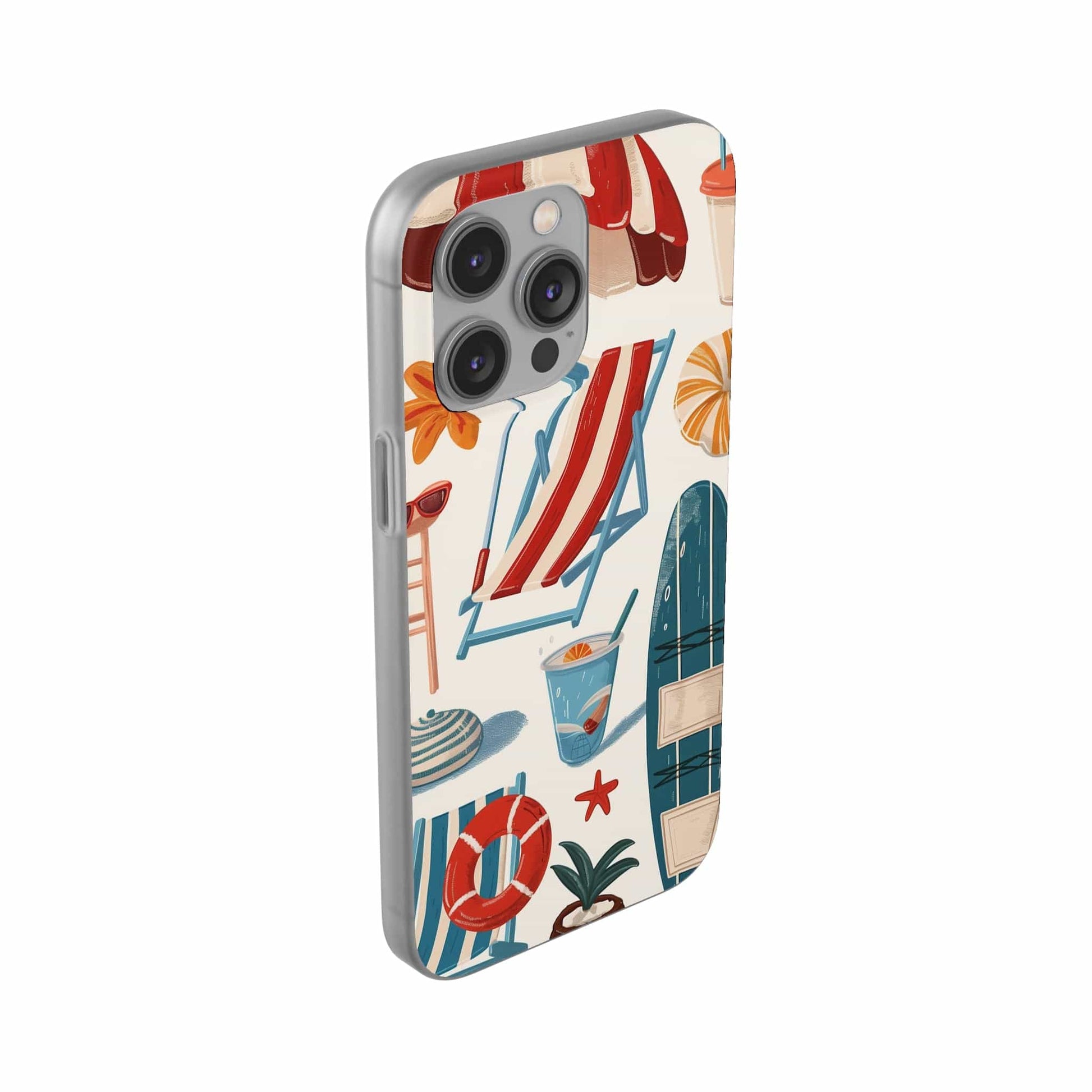 Printify Phone Case Clip Art Summer Vibes 2 Flexi Cases