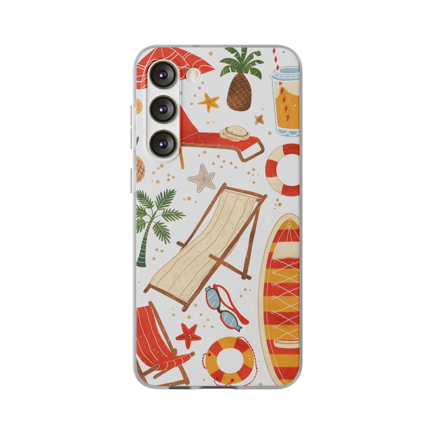 Printify Phone Case Samsung Galaxy S23 Plus Clip Art Summer 4 Vibes Flexi Cases