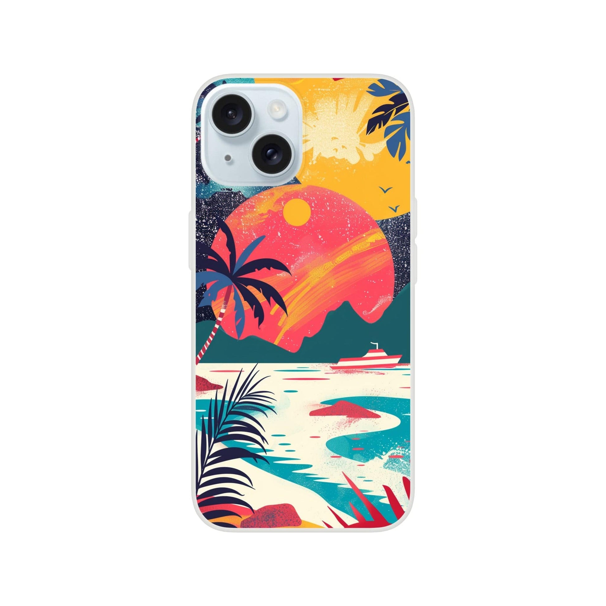 TrendyGuard Print Material Flexi case / Apple - iPhone 15 Retro Sun iPhone & Samsung Cases