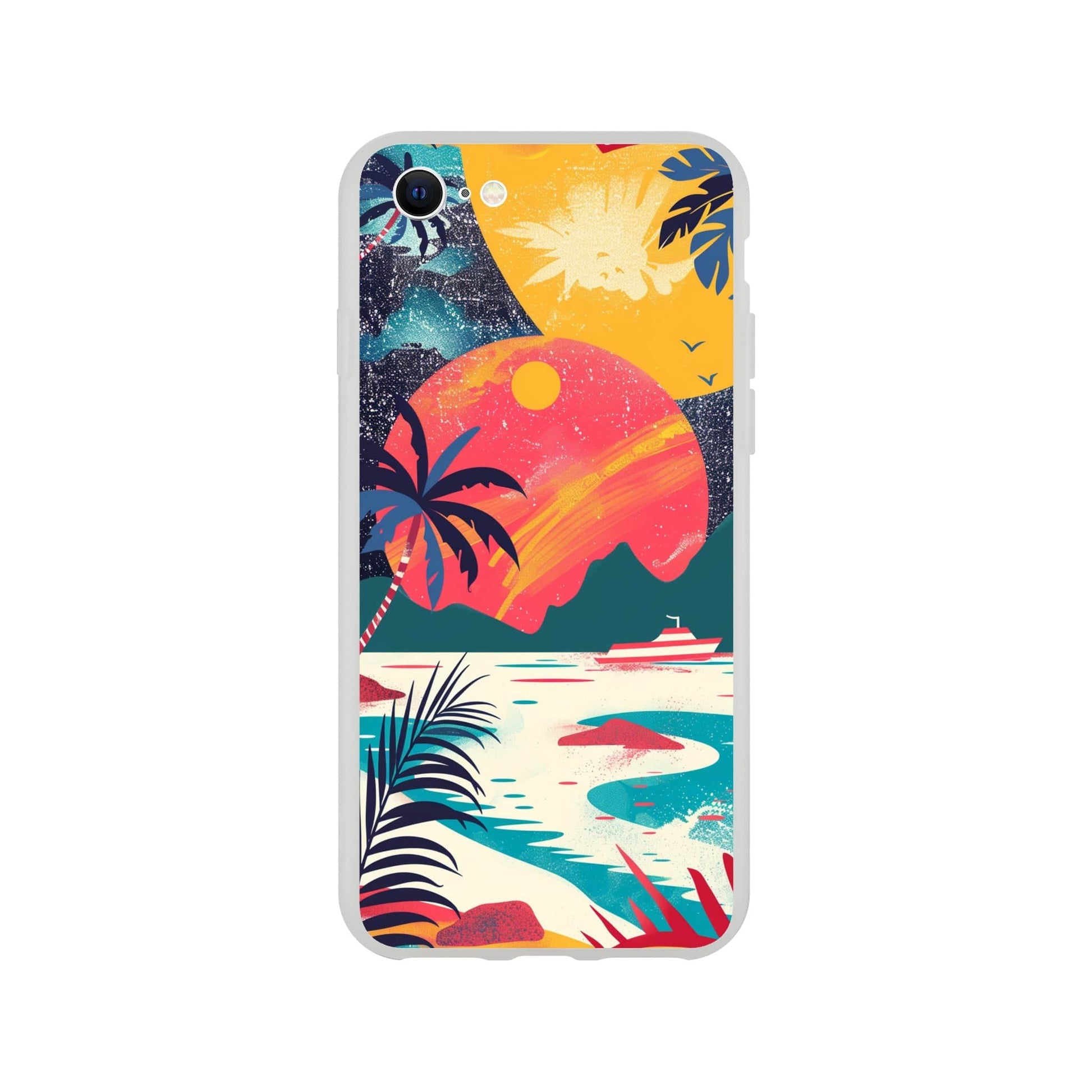 TrendyGuard Print Material Flexi case / Apple - iPhone 7 Retro Sun iPhone & Samsung Cases