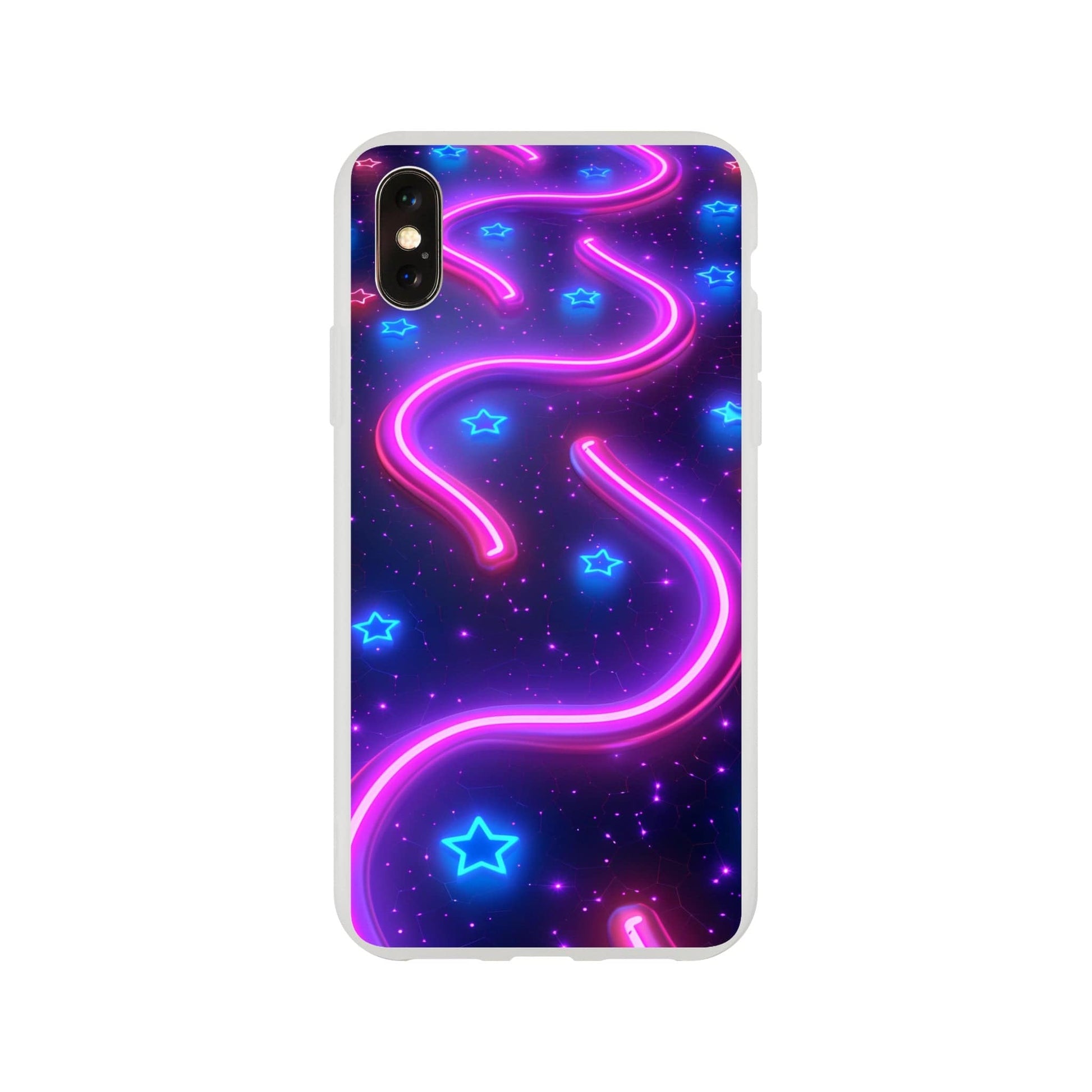 TrendyGuard Print Material Flexi case / Apple - iPhone XS Neon Pathways iPhone & Samsung Cases