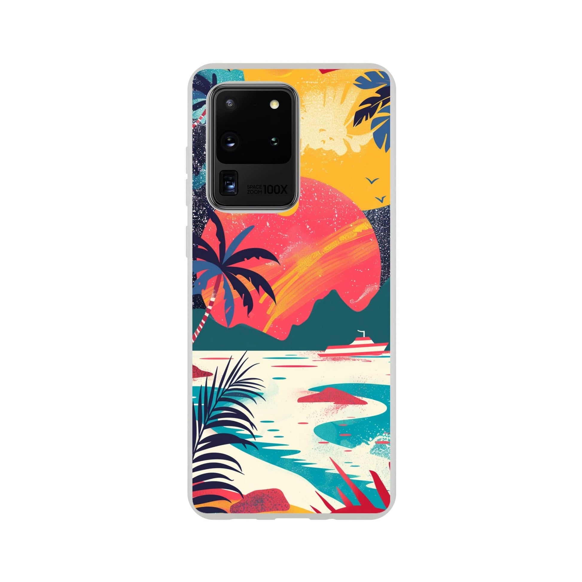 TrendyGuard Print Material Flexi case / Samsung - Galaxy S20 Ultra Retro Sun iPhone & Samsung Cases