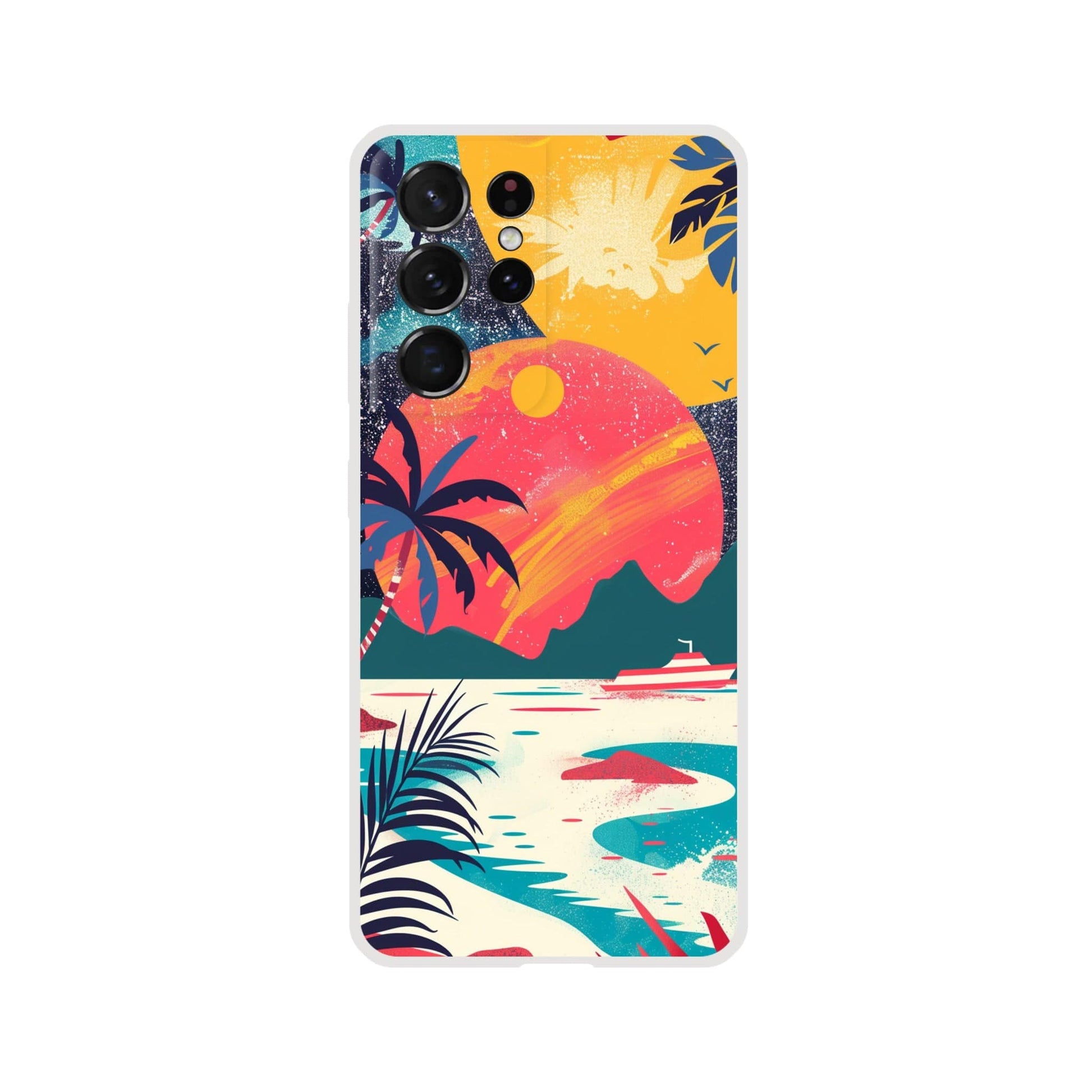 TrendyGuard Print Material Flexi case / Samsung - Galaxy S21 Ultra Retro Sun iPhone & Samsung Cases