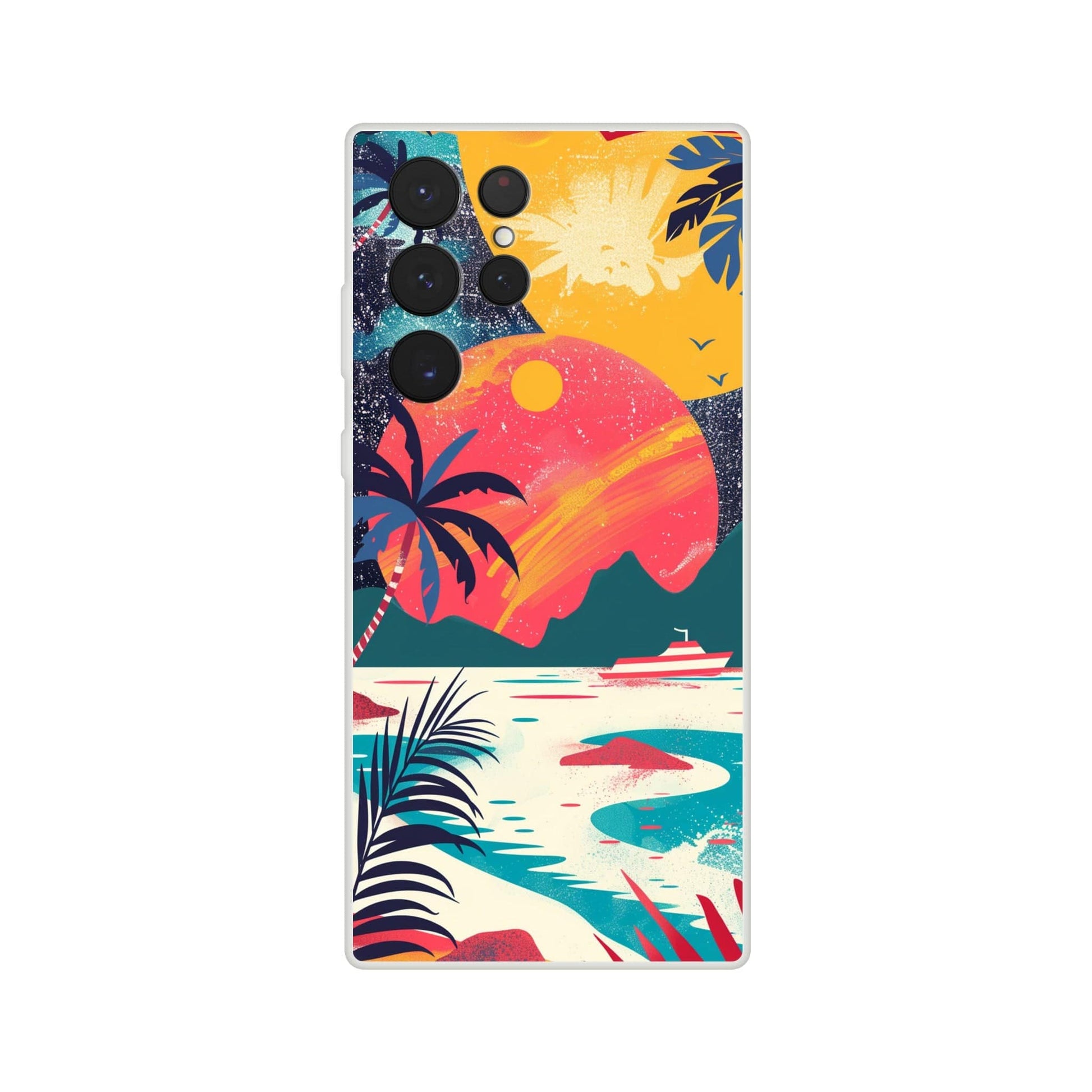 TrendyGuard Print Material Flexi case / Samsung - Galaxy S22 Ultra Retro Sun iPhone & Samsung Cases