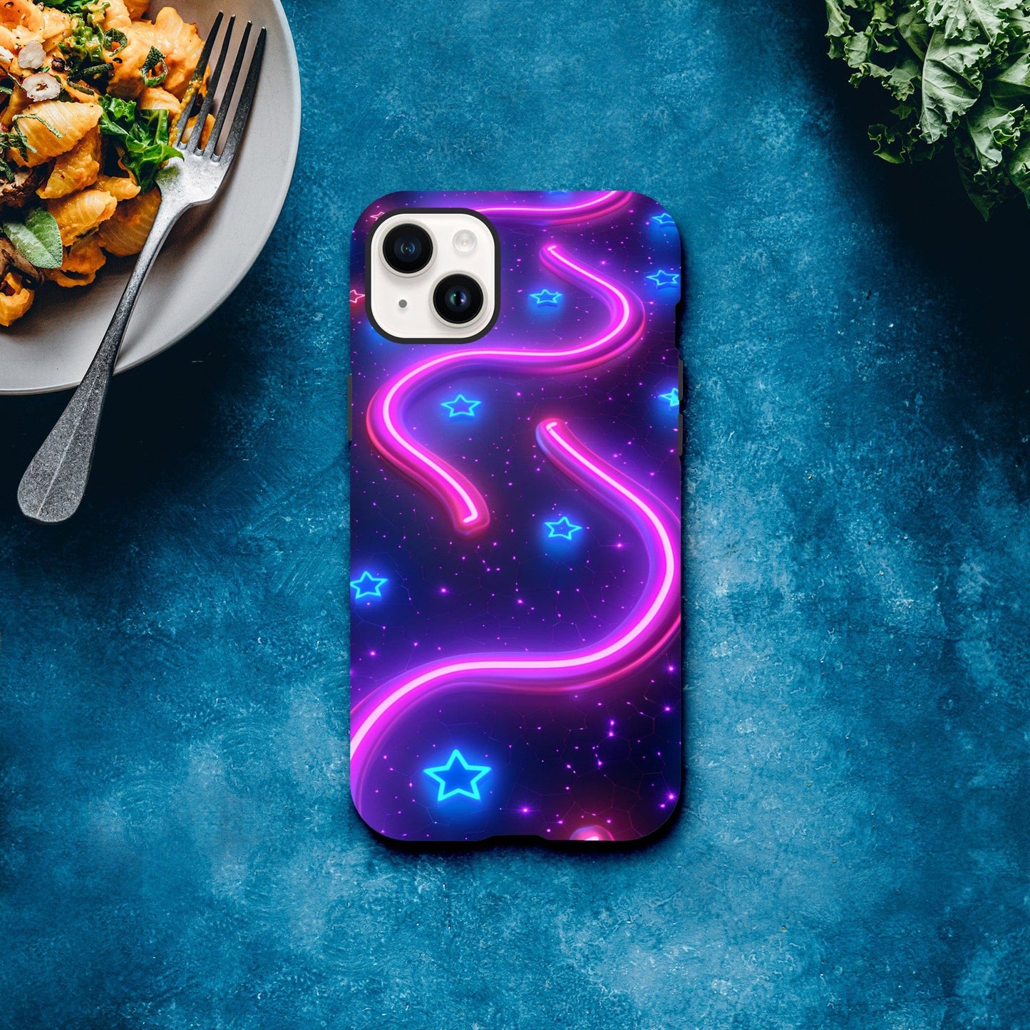 TrendyGuard Print Material Tough case / Apple - iPhone 14 Plus Neon Pathways iPhone & Samsung Cases