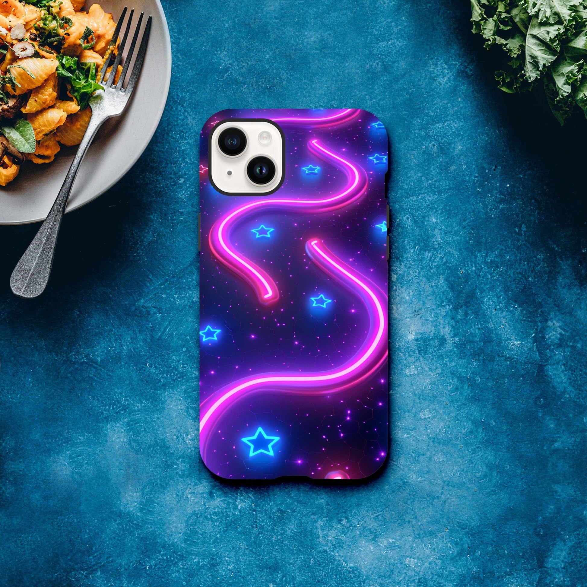 TrendyGuard Print Material Tough case / Apple - iPhone 14 Plus Neon Pathways iPhone & Samsung Cases