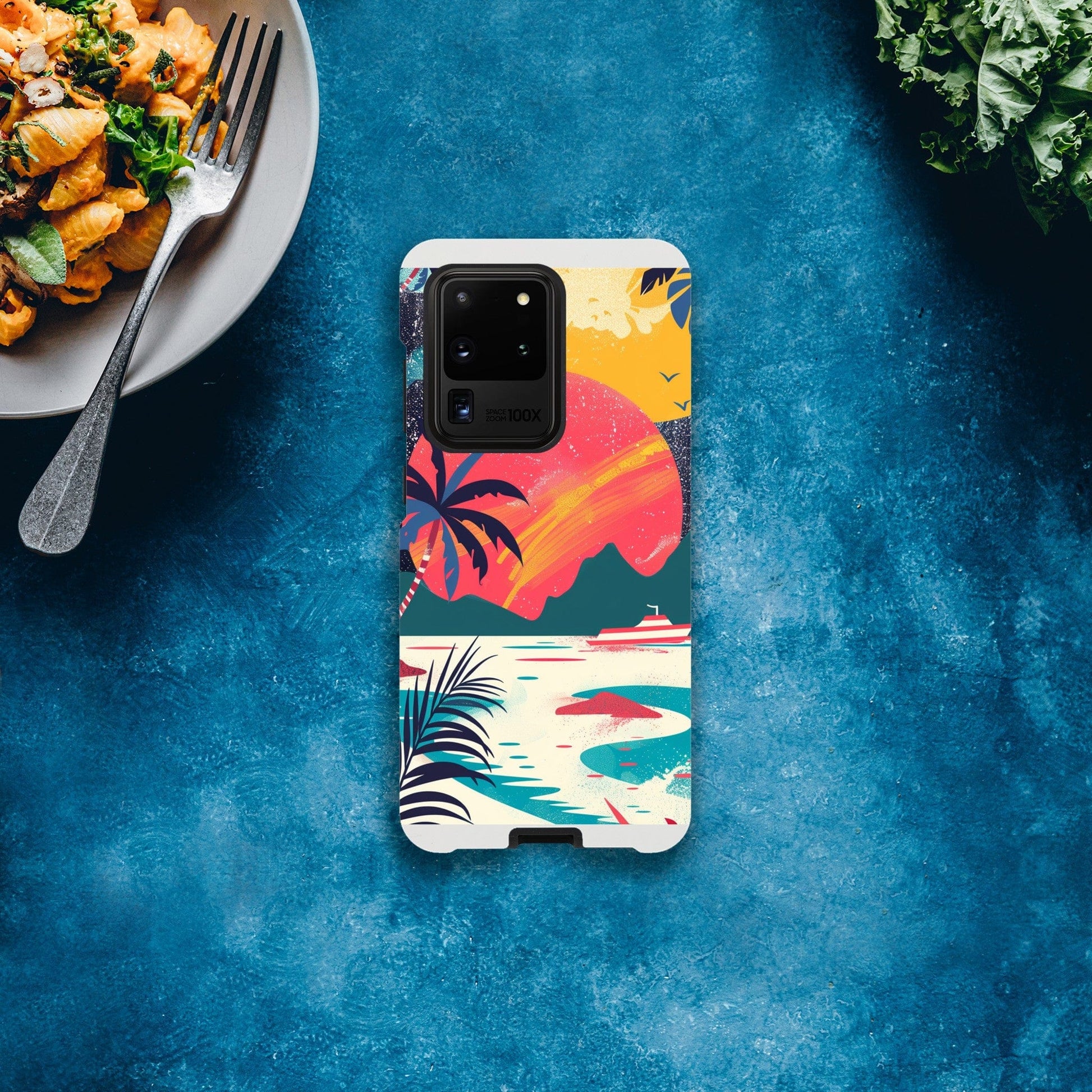 TrendyGuard Print Material Tough case / Samsung - Galaxy S20 Ultra Retro Sun iPhone & Samsung Cases
