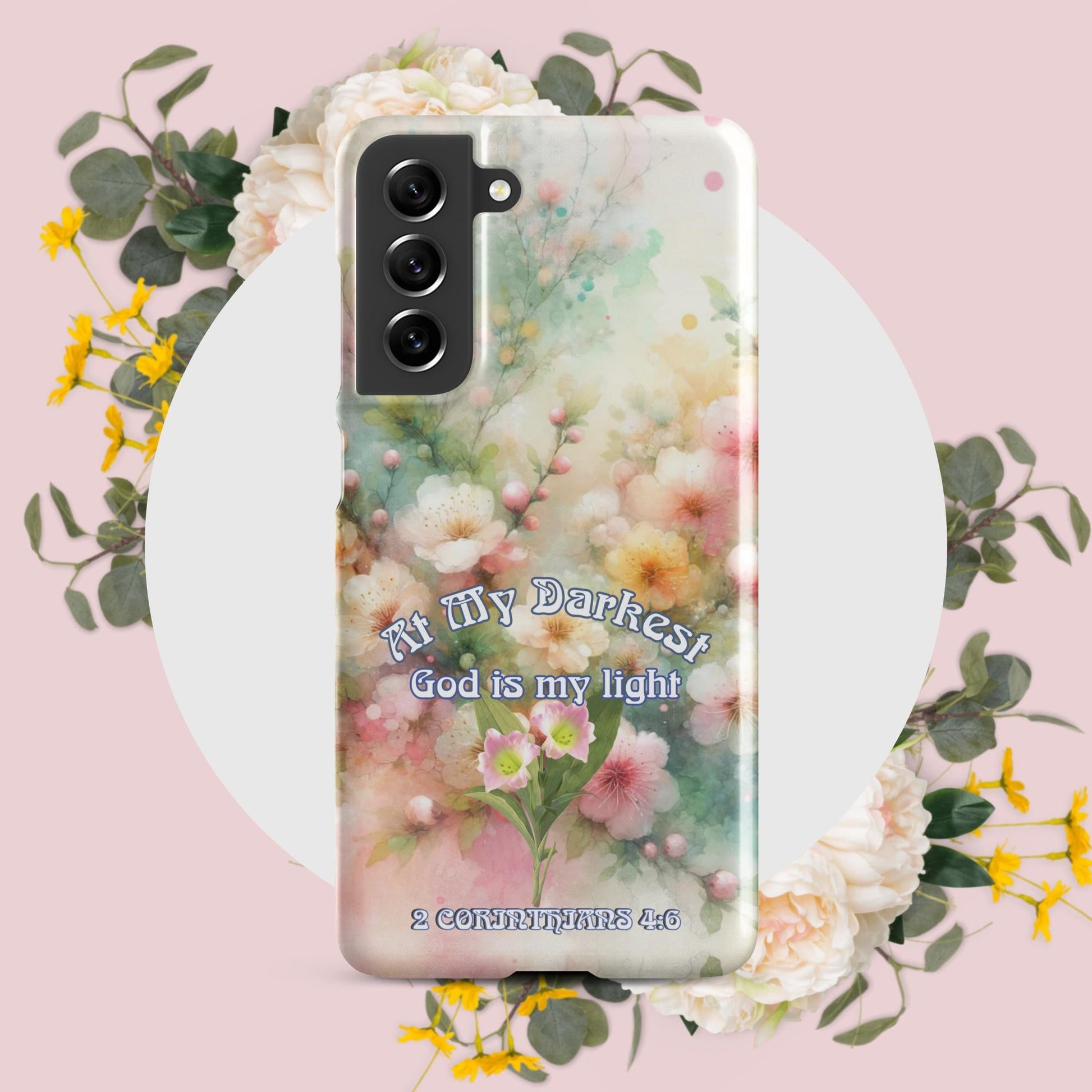 Trendyguard Samsung Galaxy S21 FE At My Darkest God Is My Light Snap case for Samsung®