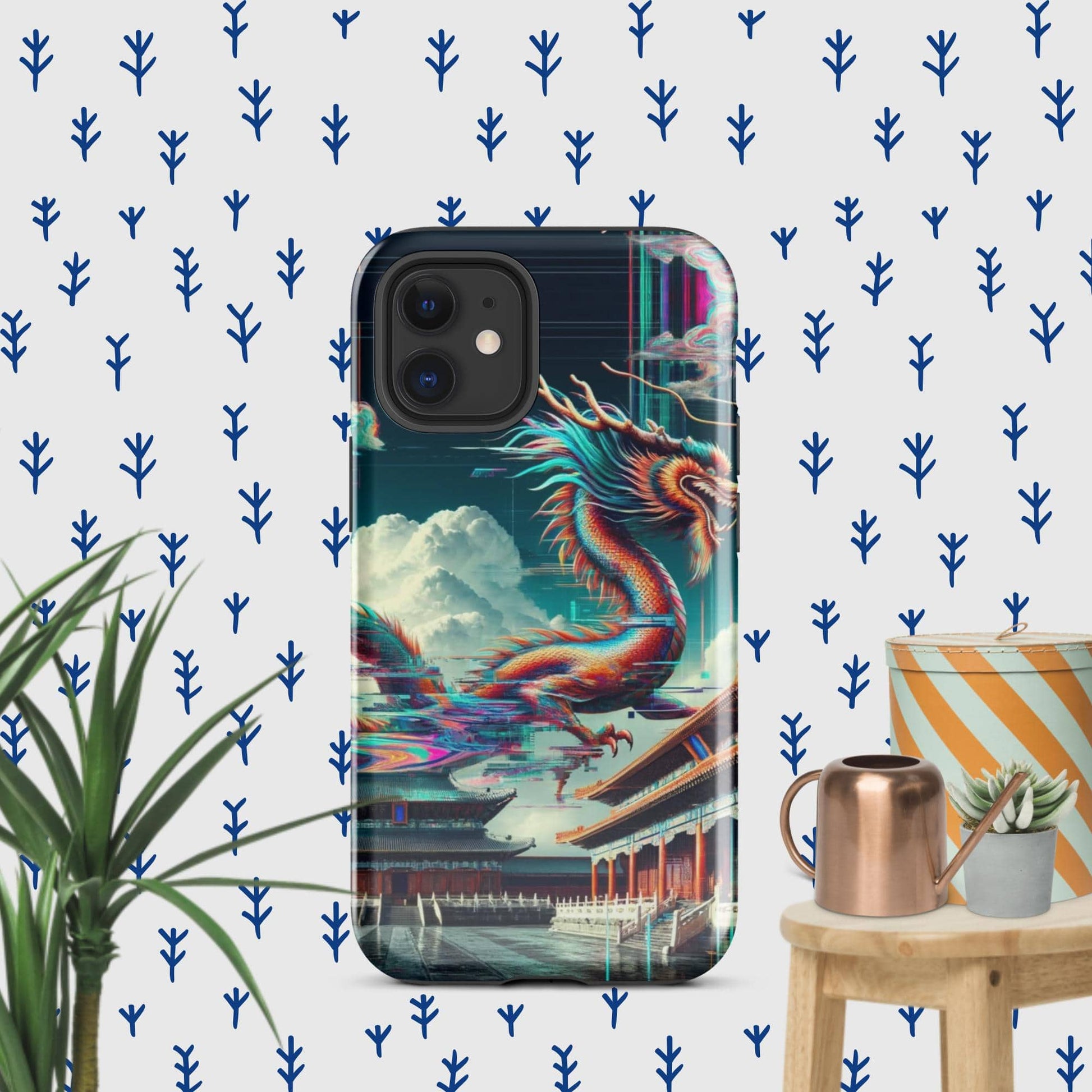 The Hologram Hook Up Glossy / iPhone 12 mini Dragon Glitch Tough Case for iPhone®